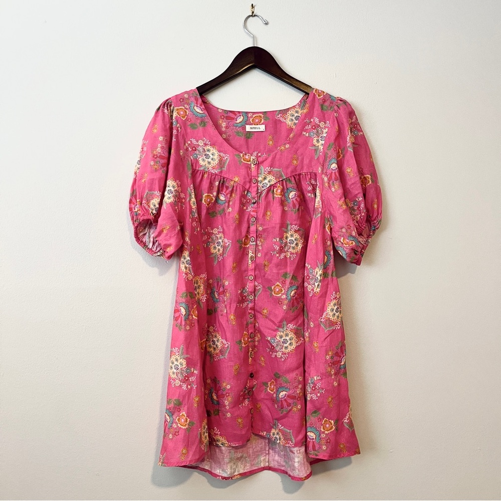 Spell Floral Puff Sleeve Blouse Top